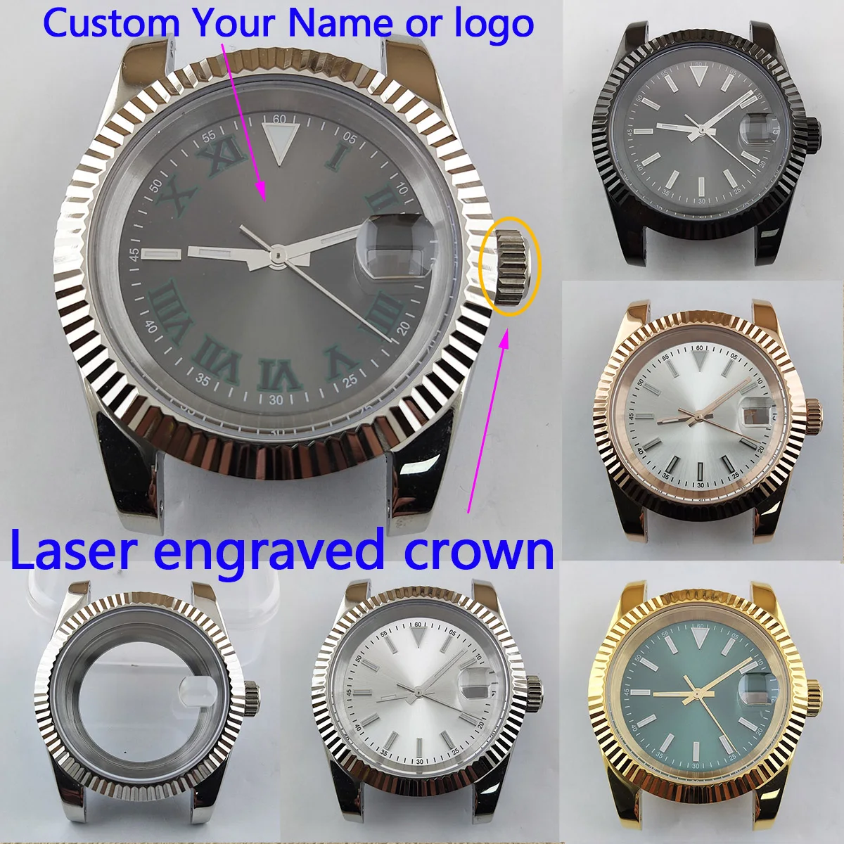 자동 기계식 시계 케이스, nh35 케이스, nh36 케이스, nh35 다이얼, 스테인레스 스틸 904L 케이스, nh35 무브먼트 03