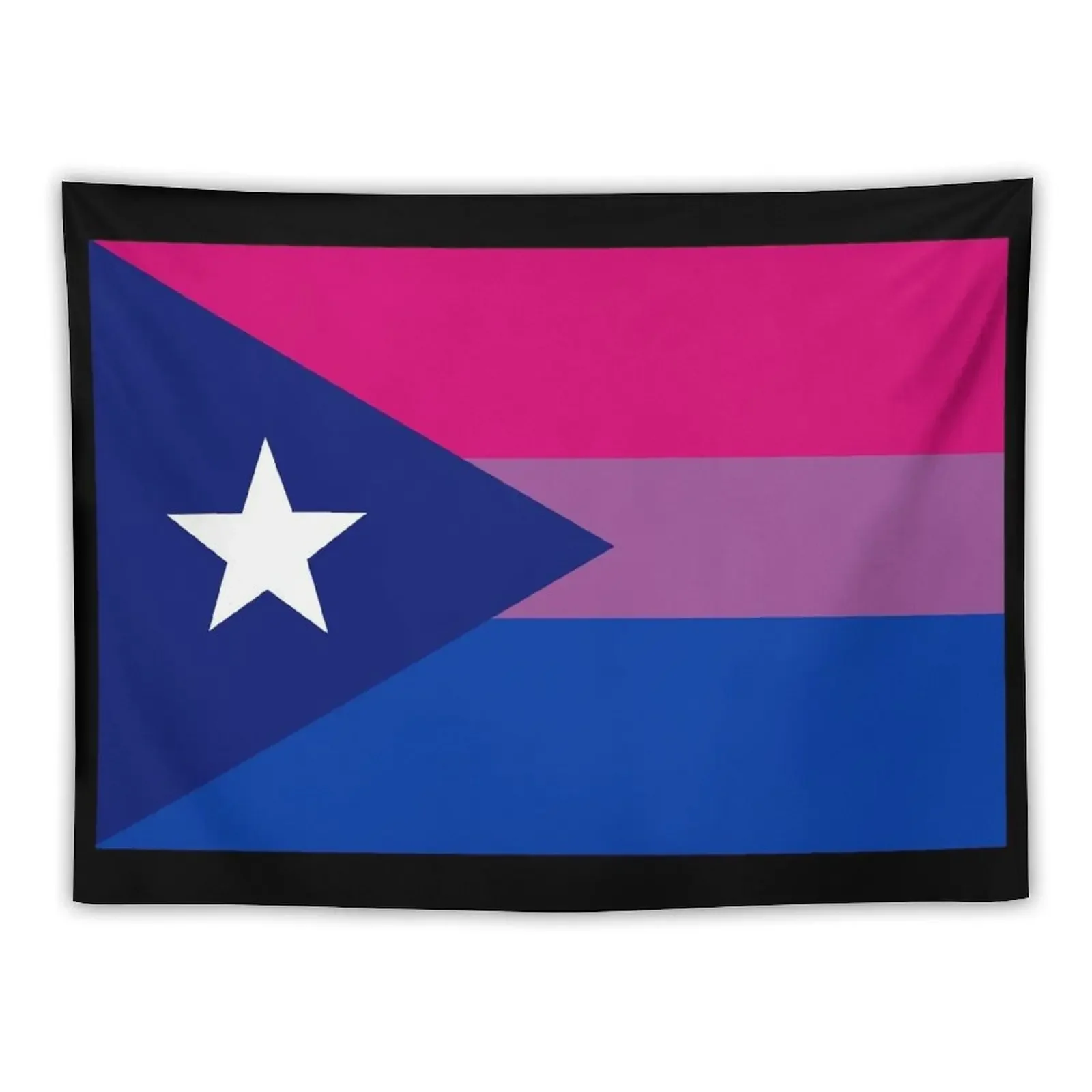 

Puerto Rican Bi Pride Flag Tapestry Carpet On The Wall Room Decorator Wall Decorations Tapestry