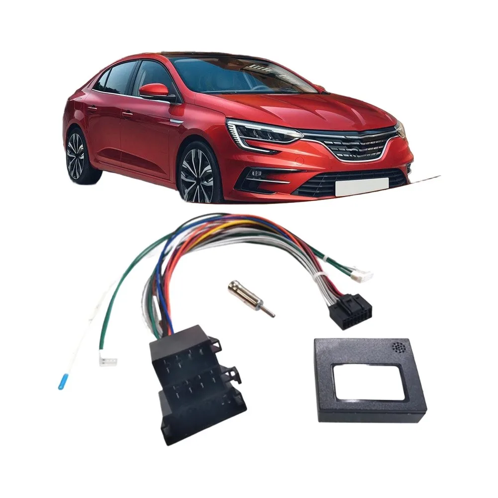 Car for Radio Canbus Adapter for MEGANE 2 with Power Cord Reliable 12V Installation Solution ABS Material for Longevity