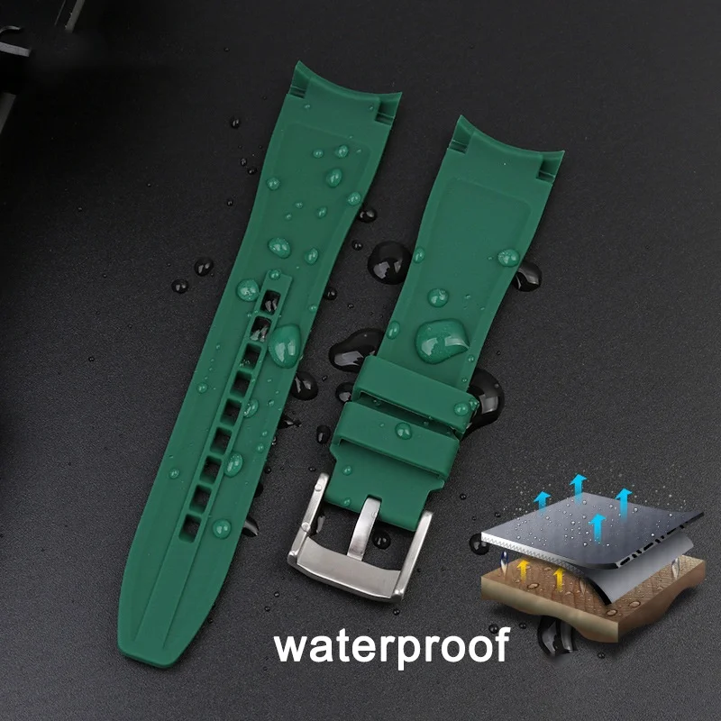 Rubber Watch Strap for Citizen 18mm 20mm 21mm 22mm Curved End Universal Replacement Watch Band Women Men Sports Strap Bracelet