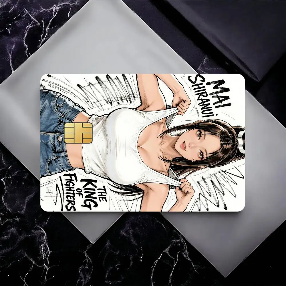 Game M-Mai Shiranui Credit Card Skin Stickers for Bank Card Bus Metro Card Sticker Waterproof Gift