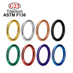 G23 Titanium Ear Studs PIERC Nose Ring Piercing Jewelry Lip Ear L Hoop Ring Mixed Color Body Clips For Women