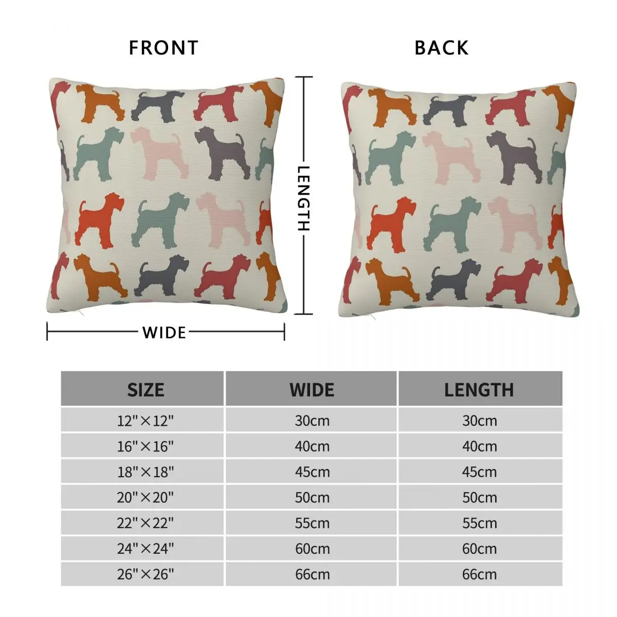 Miniature Schnauzer Dog Square Pillowcase Polyester Linen Velvet Creative Zip Decor Throw Pillow Case Car Cushion Cover
