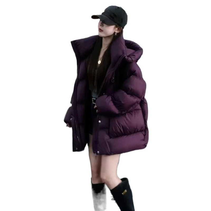

Down Jacket Winter New Fashion Long Medium and Long Hooded Thickened Duck Down Warm Loose Coat Type A Shapes The Figure Coats