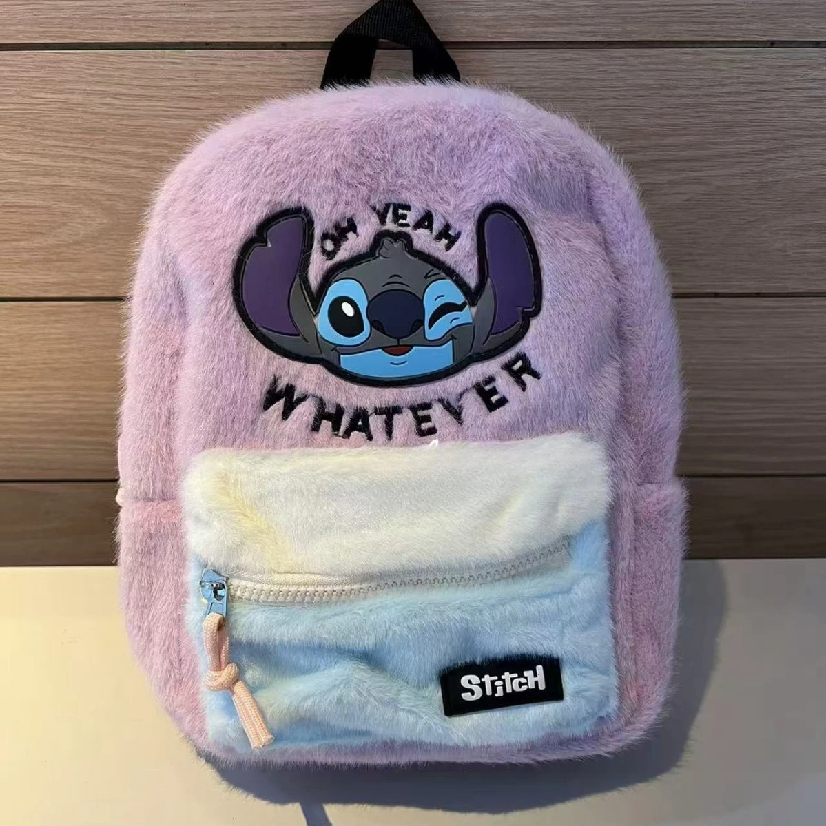 

Новая осенняя плюшевая сумка Disney Stitch, милый рюкзак Hello Kitty, сумка с цветными блоками Шан, детский школьный подарочный рюкзак