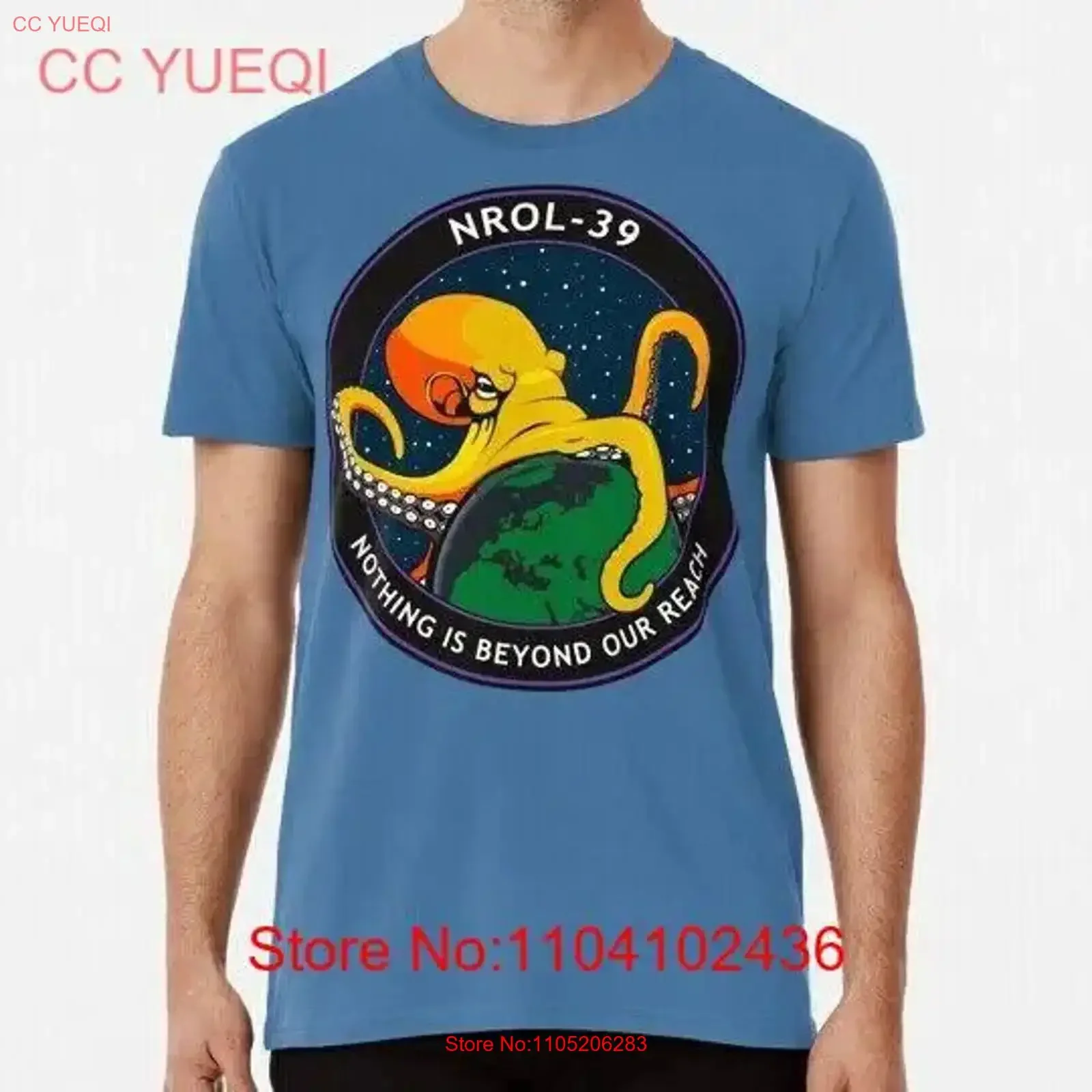 تي شيرت Nrol 39 Nothing Is Beyond Our Reach Space Octopus S إلى 5XL مصنوع في الولايات المتحدة الأمريكية تي شيرت عتيق مغسول ملابس غير رسمية قليلاً #1