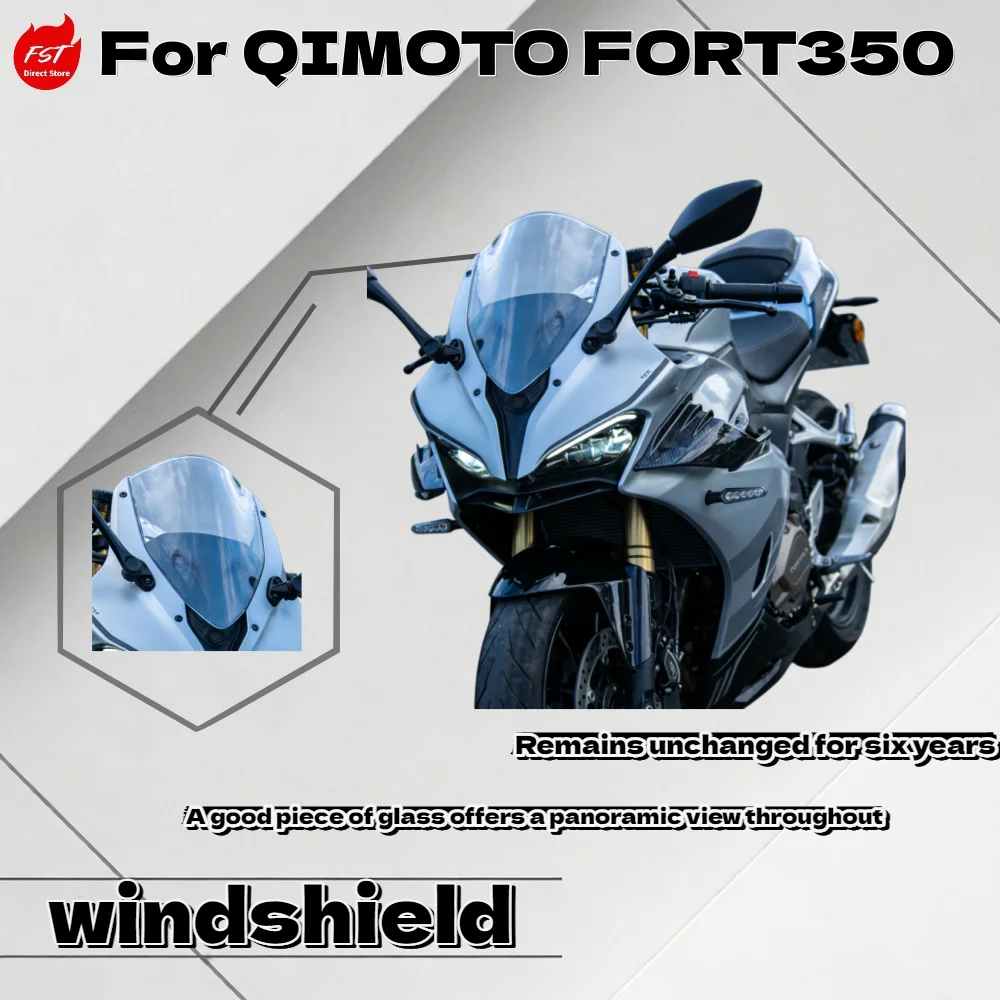 

For QIMOTO FORT350 Modified Heightened Windshield Front Chest Protector Rain Guard