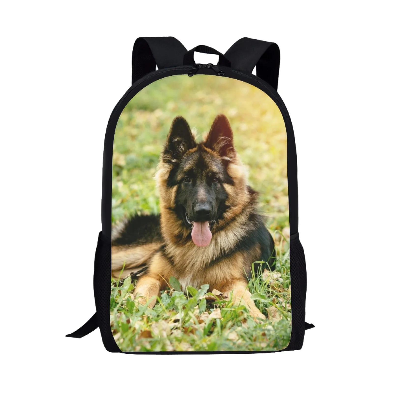 Kids School Bags for Teenager Boys Girls Backpack German Shepherd Dog Print School Satchels Bookbag Schoolbag Student Book Bag