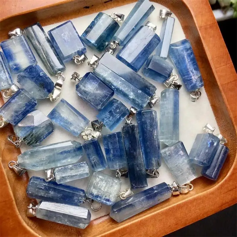 S925 Natural Clear Kyanite Pendant Healing DIY Necklace Fashion Classic Women Jewelry Accessories Exquisite Gift 1pcs