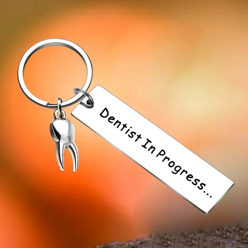 

Hot Future Dentist Gift Key Chain Ring Dental Hygienist Gift Dental keychains pendant Dentist Graduation Gift