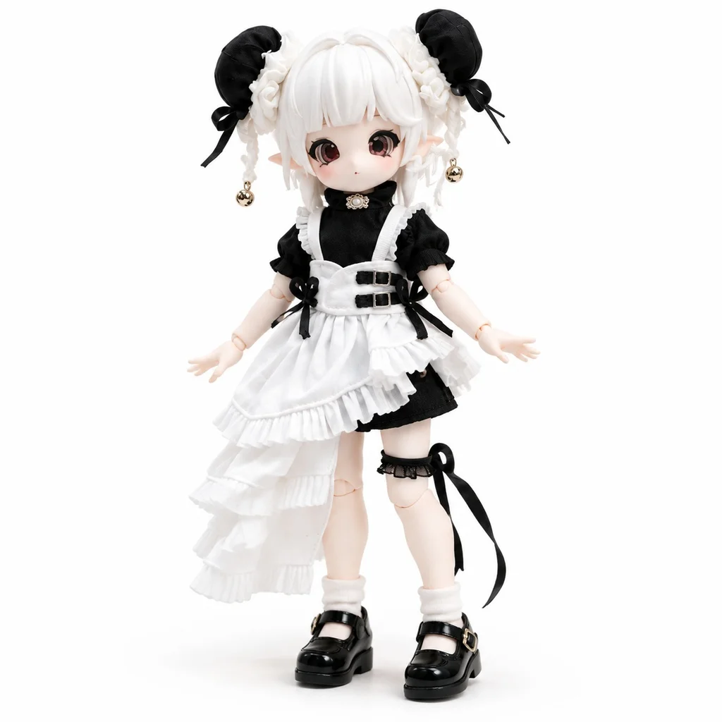 Uniforme de femme de chambre gothique Oreo pour poupées BJD 12 points OB11, vêtements de poupée Escape Body Freedom Advocate a Si 2 a Si 3