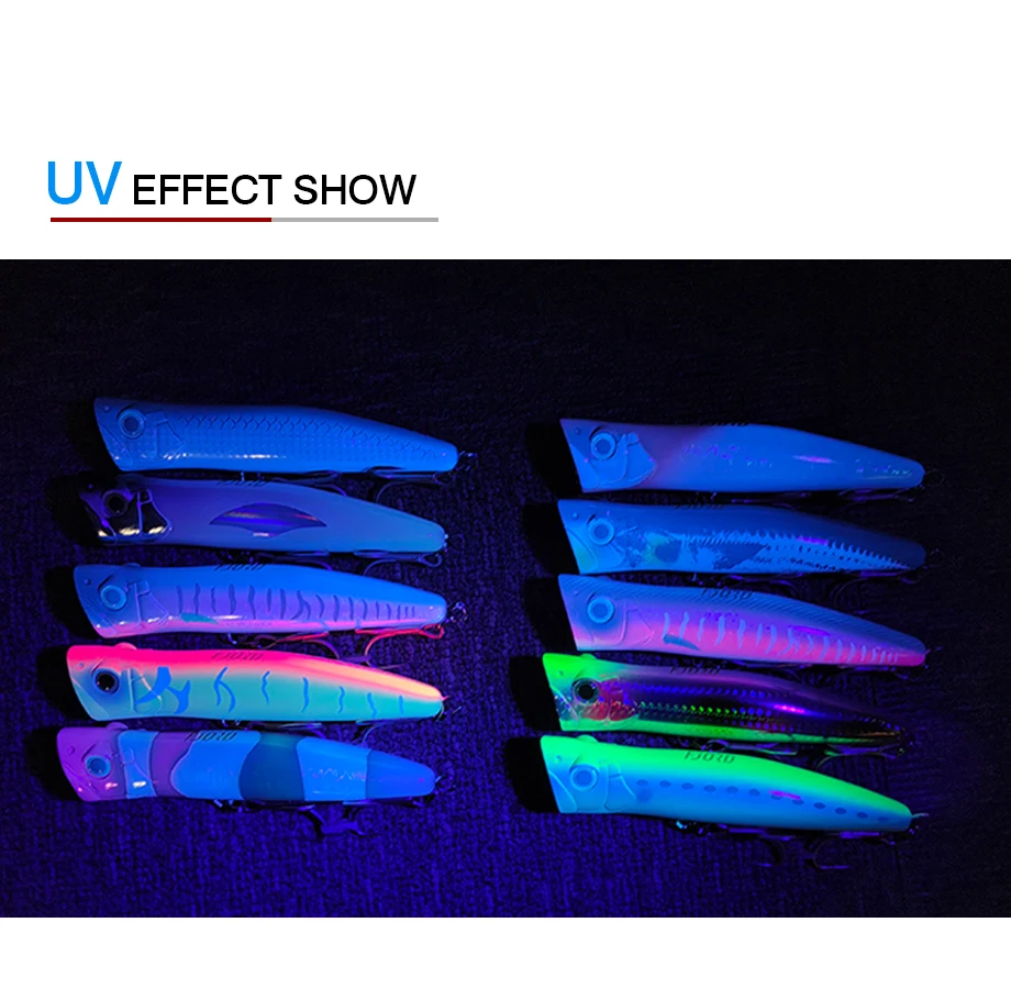 FJORD 140mm 51g Popper Angelkder Meer Salzwasser Harte Kder Schwimmende  UV-Effekt Swimbaits Oberflche Thunfisch Topwater Knstliche Kder -  AliExpress 18