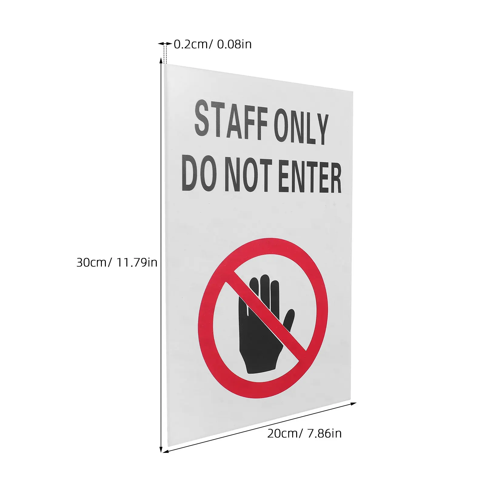 2Pcs Do Not Enter Warning Sign Self Adhesive Decal No Unauthorized Entry Security Caution Sign for Private Property Workshop