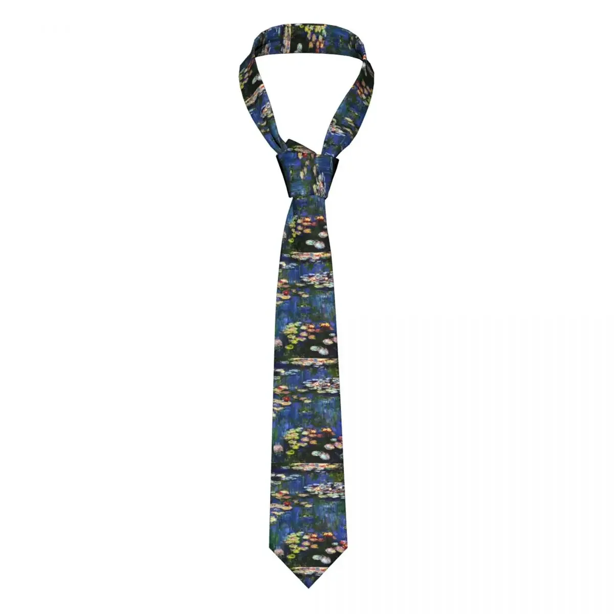 Formal Water Lilies By Claude Monet Neckties Men Customized Silk Modern Painting Art Party Ties