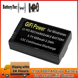 3.7V 600mah Replacement Lipo Battery Large Capacity Drones Battery For Parrot Mini Drones Mambo,Jumping Sumo&Rolling Spider