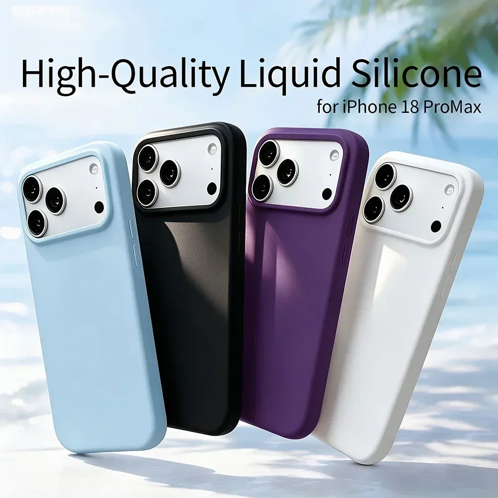 FYJY Liquid Silicone Magnetic Phone Case For 18 17 Pro Max For MagSafe Shockproof Soft Phone Cover For iPhone 18Pro 17Pro Cases