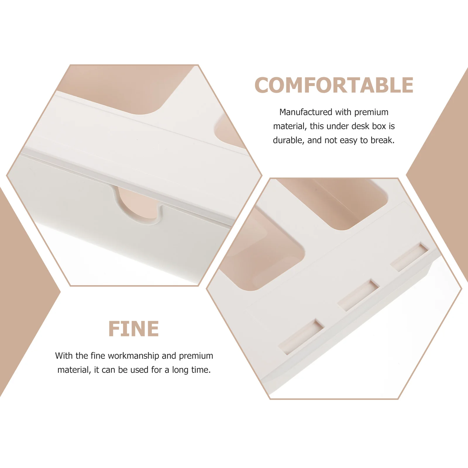 

Storage Box Plastic Drawer Organiser Dressing Table Hidden Desk Office under Unit