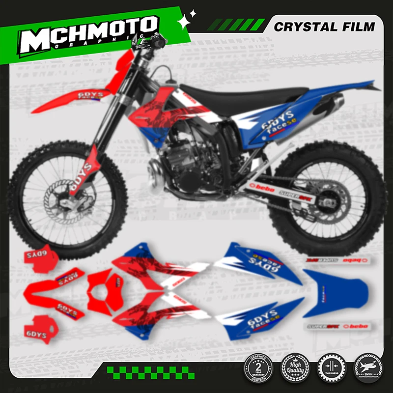 

MCHMFG пользовательские графические фоны для команды, наклейки для комплекта наклеек 3 м для GASGAS EC 2010 2011 MC 200 250 300 350 012