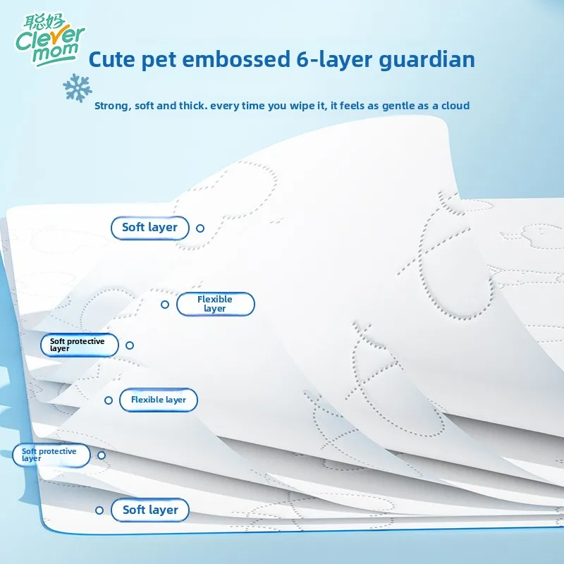 15 Packs 120 Pieces/Pack Thickened 6 Layers Baby Tissue Cream Moisturizing Cloud Tissue Soft Gentle Wipes for Sensitive Skin - Image 3