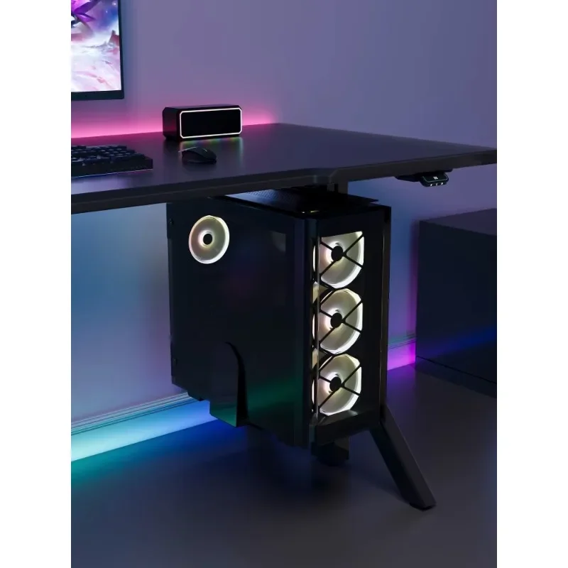 High-end e-sports table Electric lift computer table Household black desk