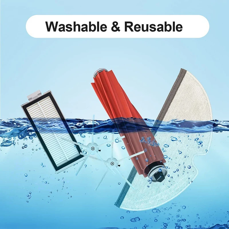 Accessori per Roborock Q7 Max Plus / Q7 Max / Q7 / Q7 Plus pezzi di ricambio, Kit di spazzole filtri Robot aspirapolvere