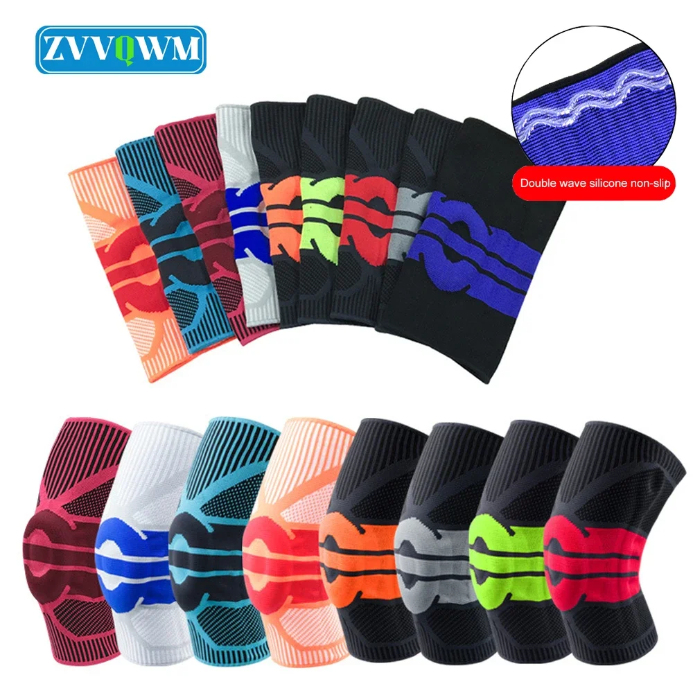 1Pcs Elastic Compression Knee Brace Side Stabilizer Women Men patella knee Support Arthriti Pain Sports Knee Sleeve Running Gym