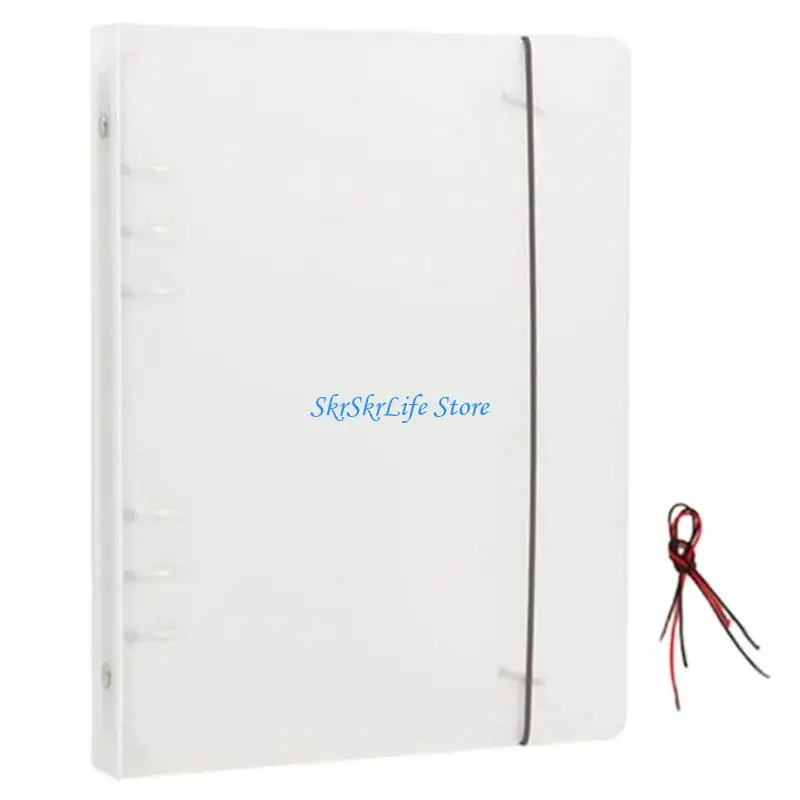 E65E Flexible Rings Systems Clear Rings Binder Cover in PP Materials Light Weight Waterproof for Travel Outdoor Activities