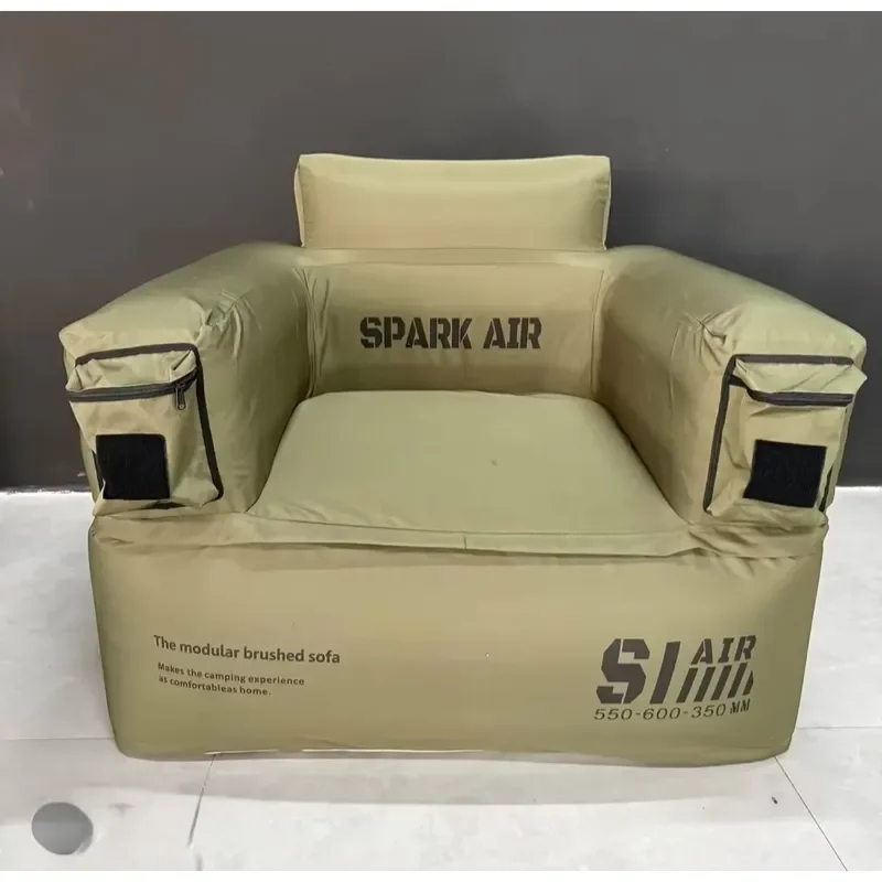 Single Person Portable Foldable Single Inflatable Sofa Chair for Indoor Outdoor Leisure Use