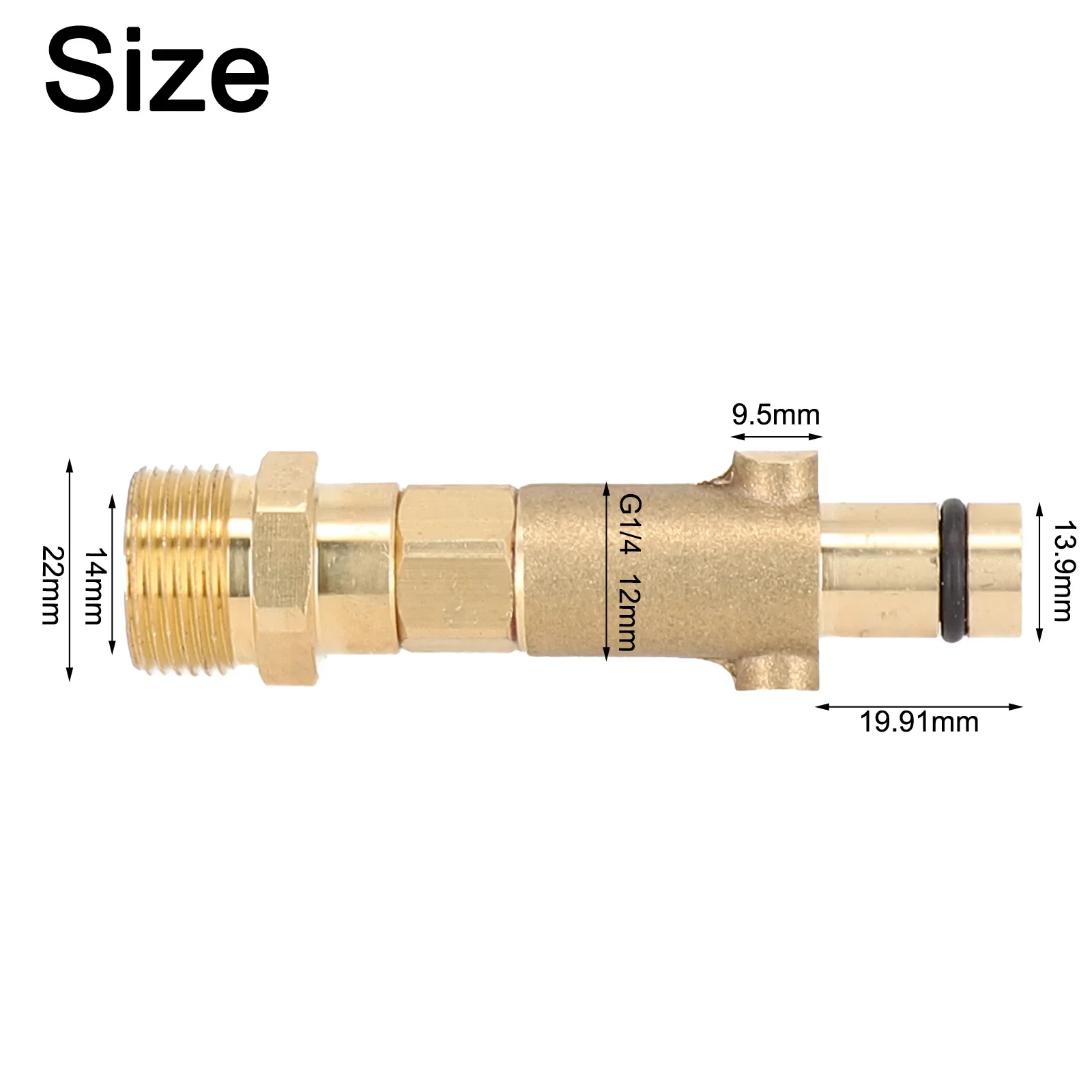 

Brass M22 Male Threaded Bayonet Adapter Designed for Nilfisk High Pressure Washer Systems Easy Hose Connection