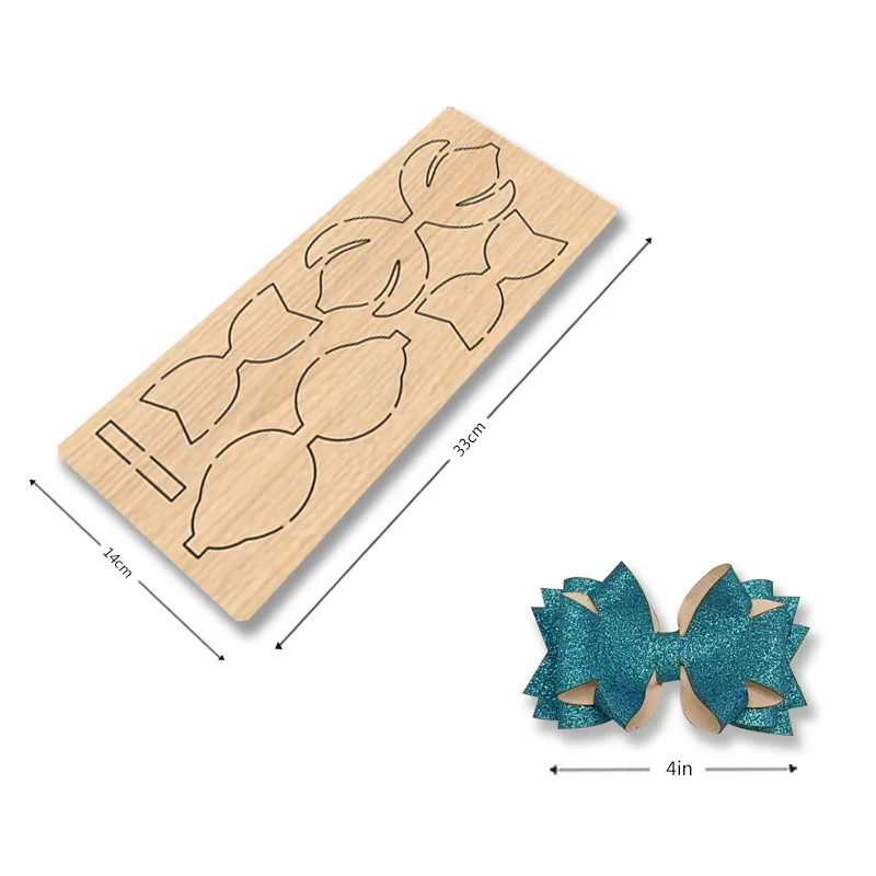 

SIZZIXDIES 1piece 4-inch 4-layer bow hairpin wooden cutting dies suitable for most machines