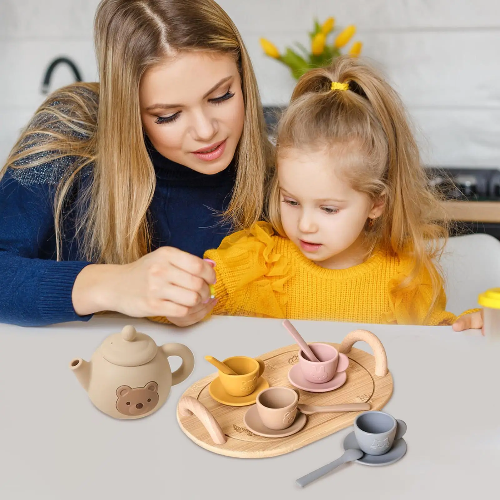 Service à thé pour tout-petits, maison de jeu, jouets, développement de la motricité, jeu de rôle, jouet pour filles et garçons de 3 à 6 ans, cadeau de vacances