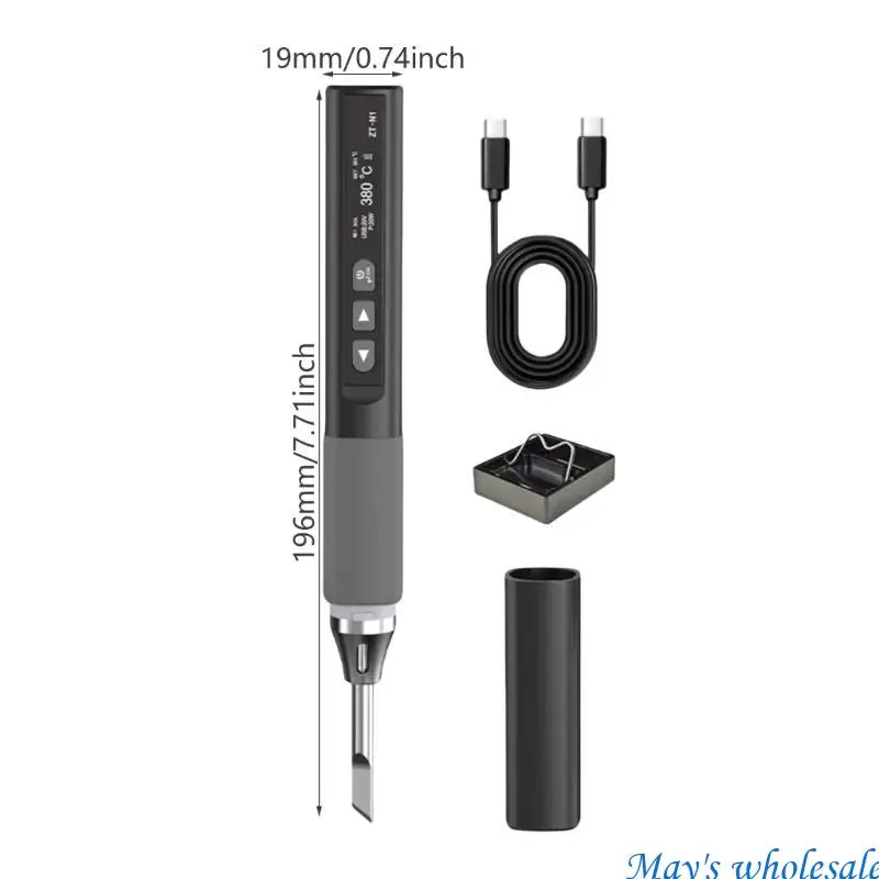 อุณหภูมิที่ปรับได้แบบไร้สายไฟฟ้าแบบไร้สาย 100-450 ℃บัดกรีเหล็ก 448a