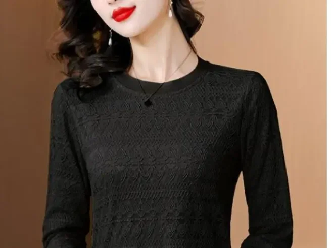 

L-5XL Loose Clothes Women Winter Warm Thick Basic Wear Elegant Office Lady Casual Lace Retro Vintage Hot Velvet Tops Blouses