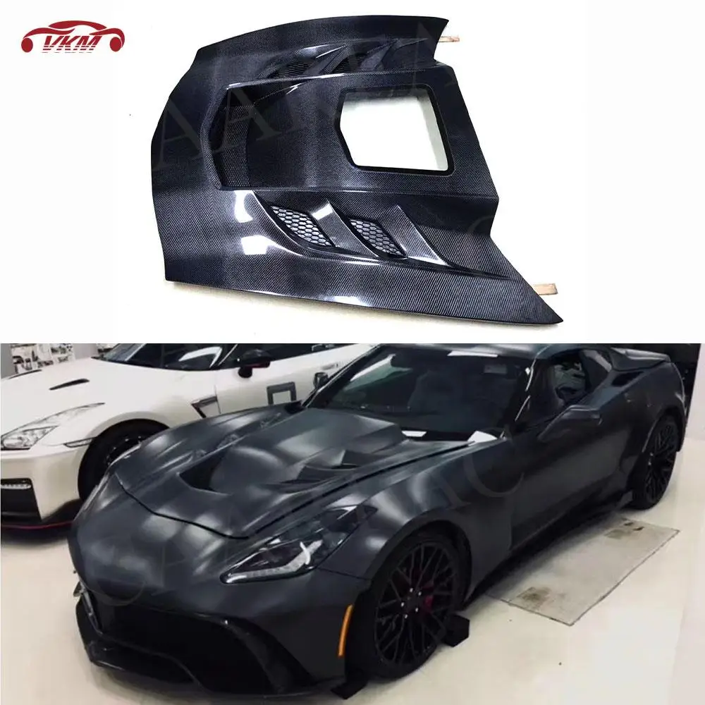 

Car Front Hood Bonnet Cover for Chevrolet Corvette C7 2014 - 2018 Engine Hood Car Bonnet Carbon Fiber Car Styling