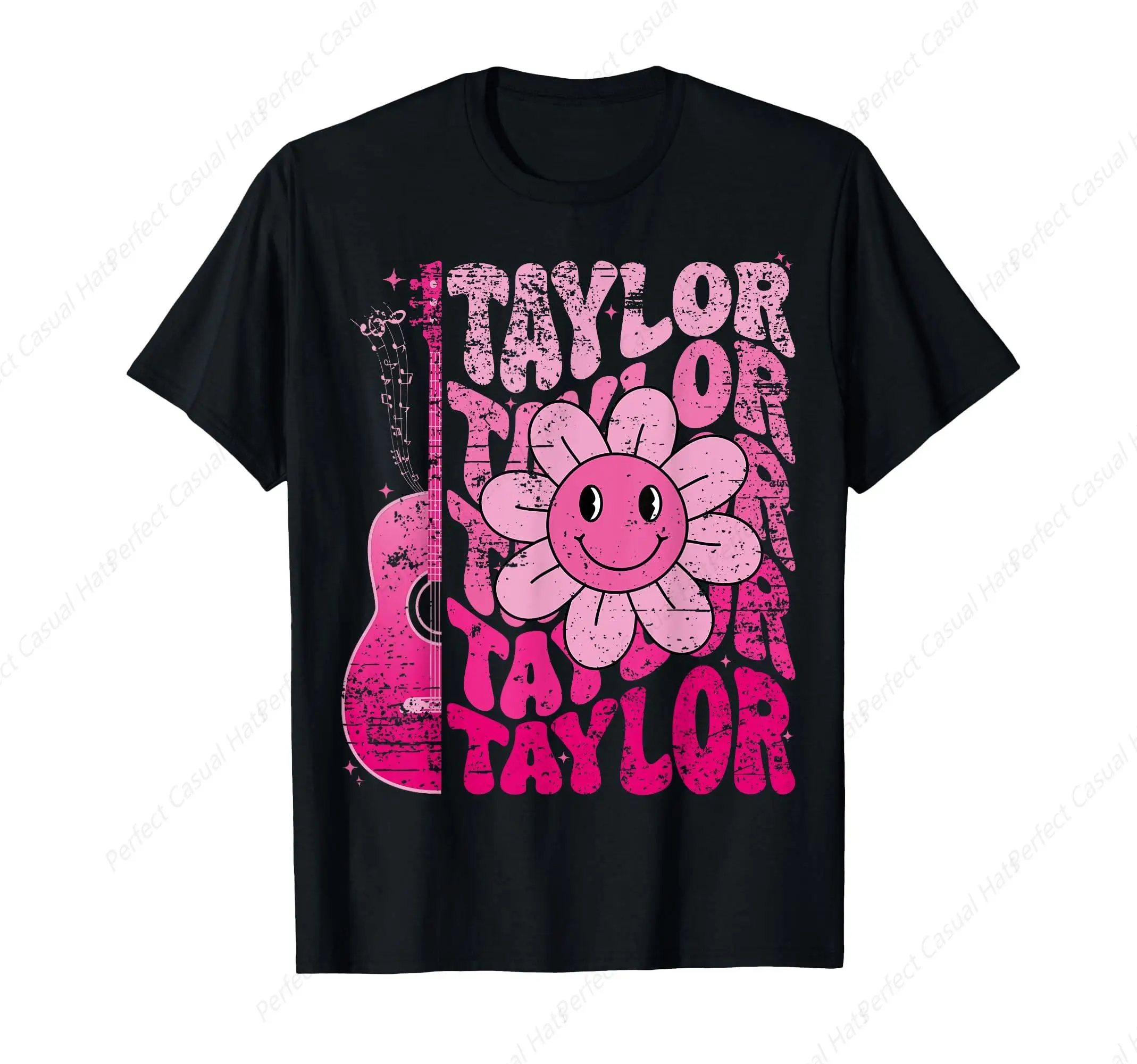 

Hot-Selling Taylor First Name I Love Taylor Girl Groovy 80s Retro Unisex Cotton T-Shirt