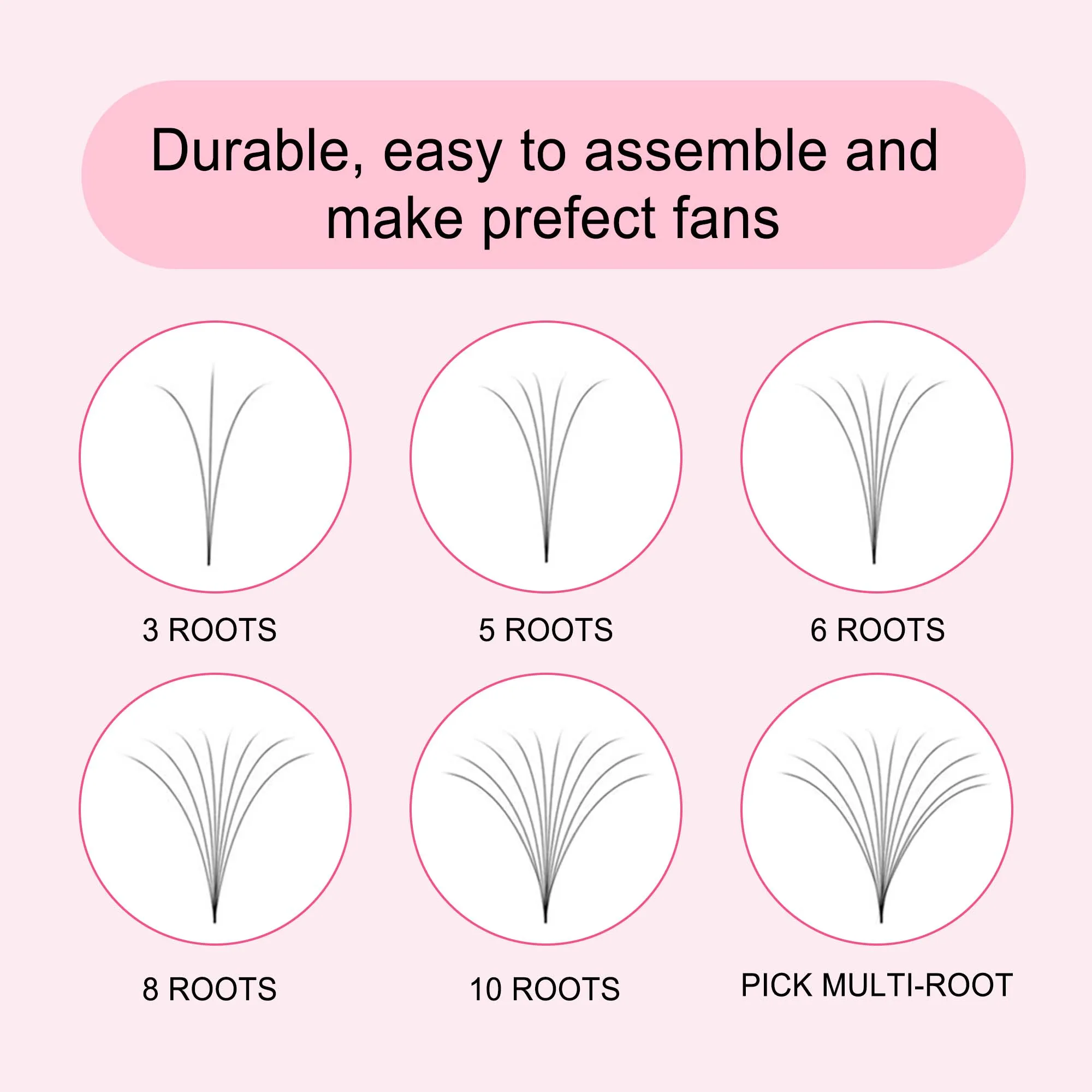 CoMango Blooming Lashes Easy Fan Dark Matte Black Soft Natural Lash Extension Volume Russian Auto Fans
