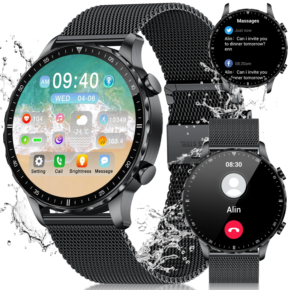 Lige masculino smartwatch para android bluetooth chamada ip68 à prova dip68 água pressão arterial sono rastreador de fitness relógio inteligente 2025 feminino