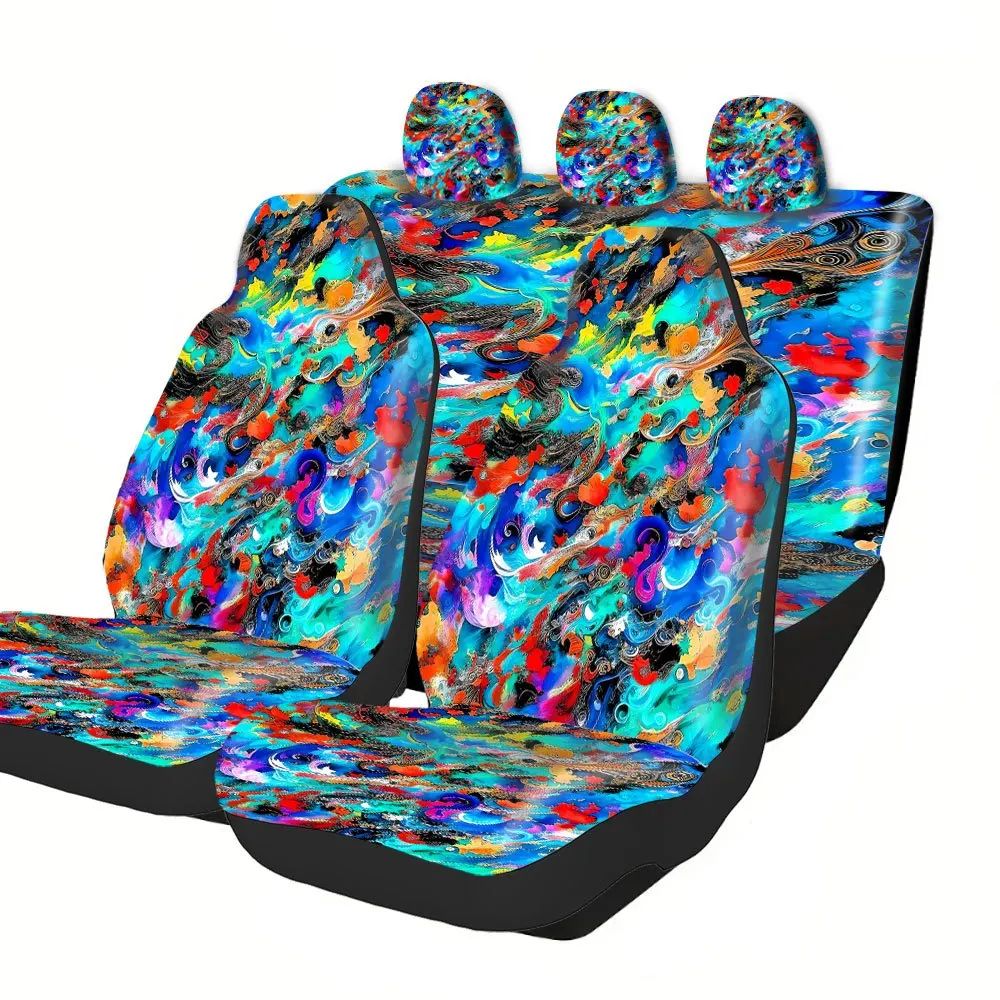 Stylish Car Seat Covers Complete Set, Designed To Fit Universally For Any Occasion. Made From High-Quality Polyester, These Comf