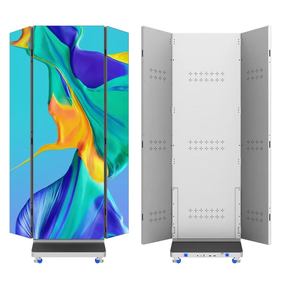Customized Products New Design Commercial Indoor P1.86 Floor Stand Portable 4K HDR10+ Led Screen Digital Display Poster for Adve