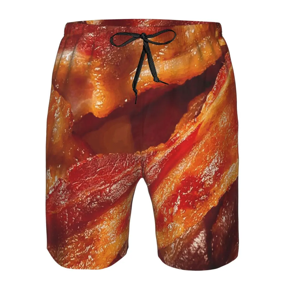 Crispy Bacon Texture Meat Lovers Trunks Beach Board Shorts Casual Quick Dry Swim Summer Men Pants