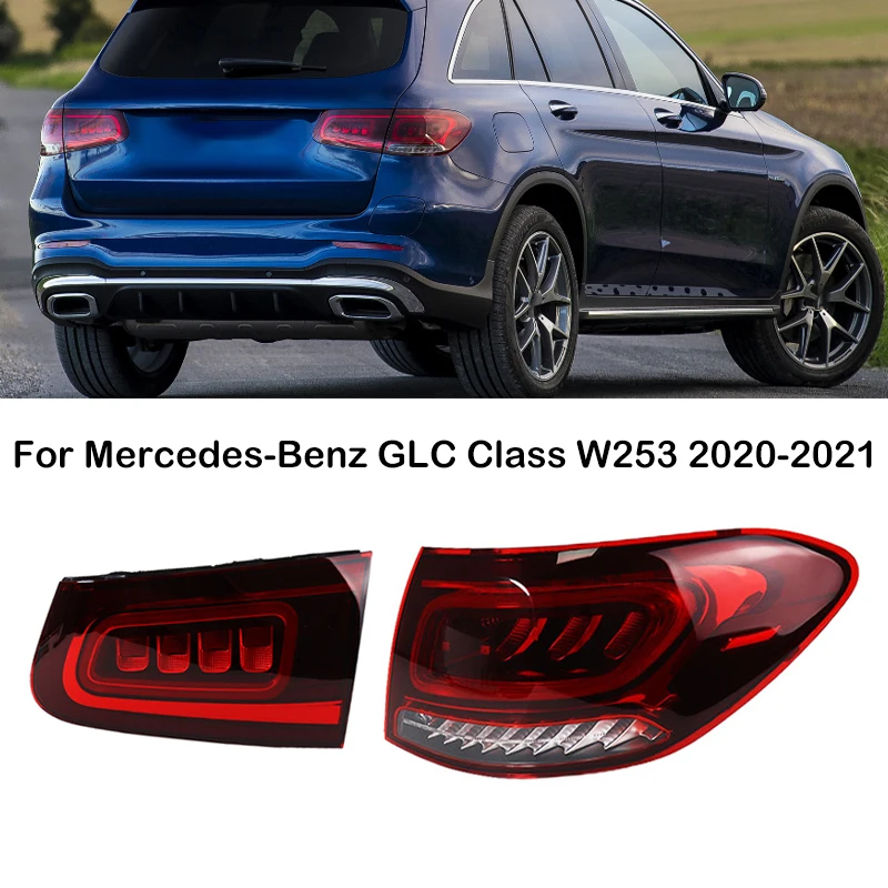 For Mercedes-Benz GLC Class W253 GLC200L GLC260L GLC300L 2020 2021 LED Car Rear Tail Lamp Tail Light Assembly Stop Brake Light