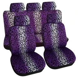 Luxury Leopard Print Car Seat Cover Comfortable Breathable Material Multi Color Leopard Print Universal Seat Cover