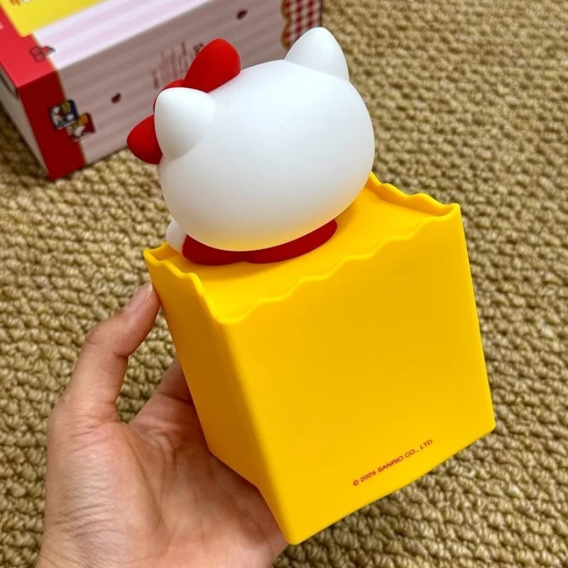 만화 헬로 키티 빛나는 애니메이션 그림 침실 머리맡 분위기 램프 데스크탑 모델 장식 어린이 생일 선물 장난감