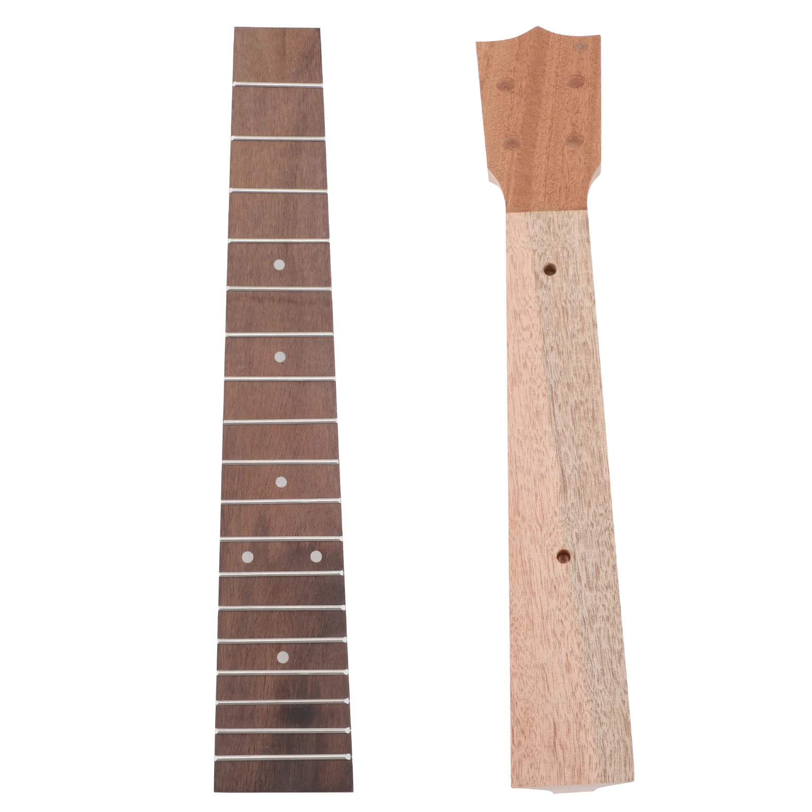 

Ukulele Neck Parts Wood Fretboard Kit Fingerboard Instrument Supplies Musical Uklele DIY Supply Detachable