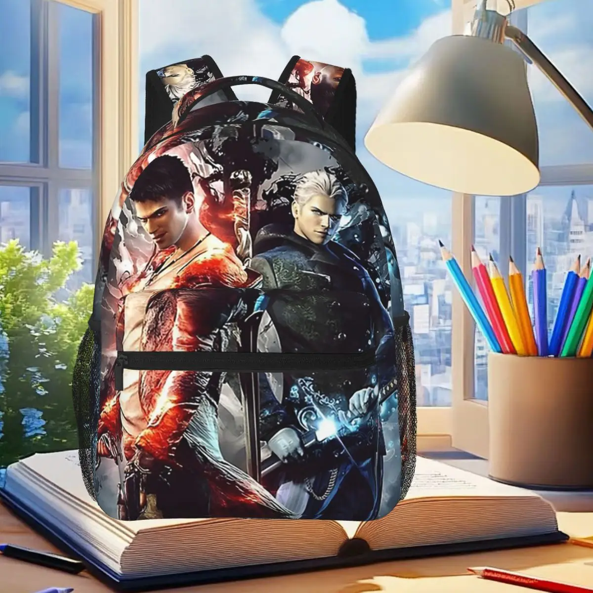 Devil May Cry Game Backpack Student Boys Girls BookBag Children School Bag Laptop Shoulder Bags for Men Women