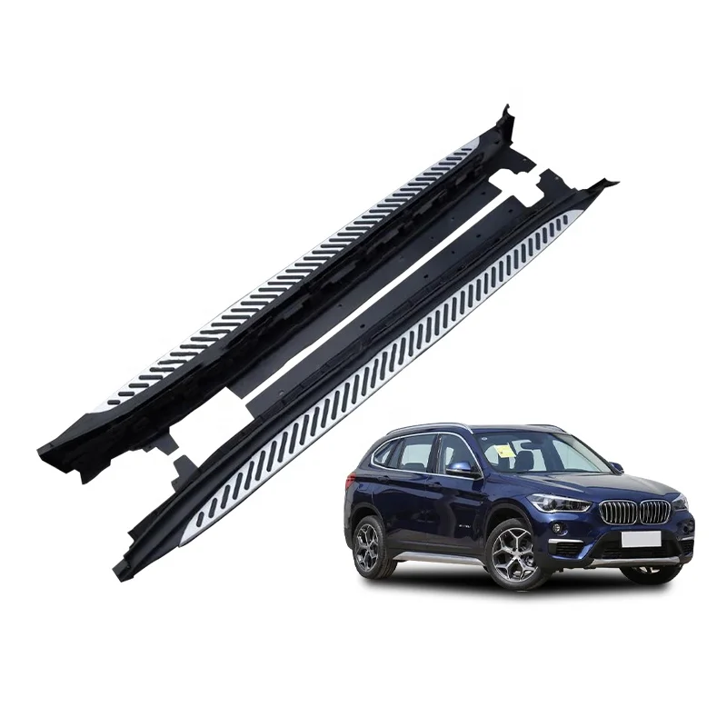 

New Classical Black Aluminum Alloy Auto Parts Suv Van Accessories Fixed Footstep Pedal Bar Side Steps For Car Bmw X1 2016