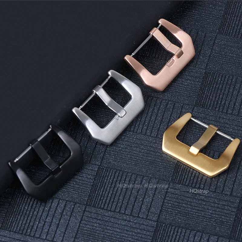 18mm 20mm 22mm 24mm Stainless Steel Watch Buckles for Panerai Solid Metal Pin Clasp Matte Polished Clasps Belt Buckles Wholesale