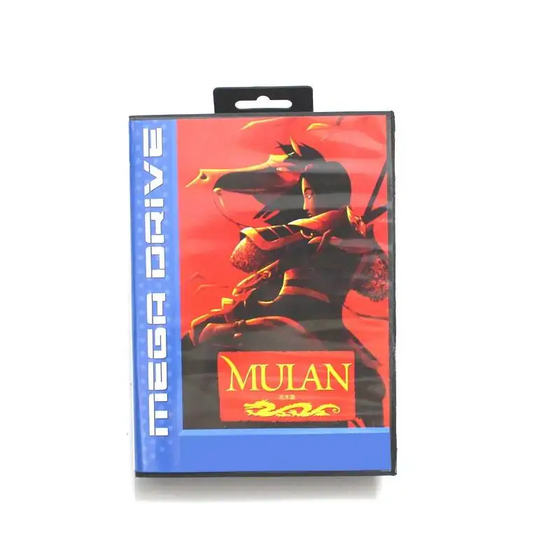 Cartouche de jeu Mulan 16 bits MD avec boîte de vente au détail EU pour Sega MegaDrive et Genesis