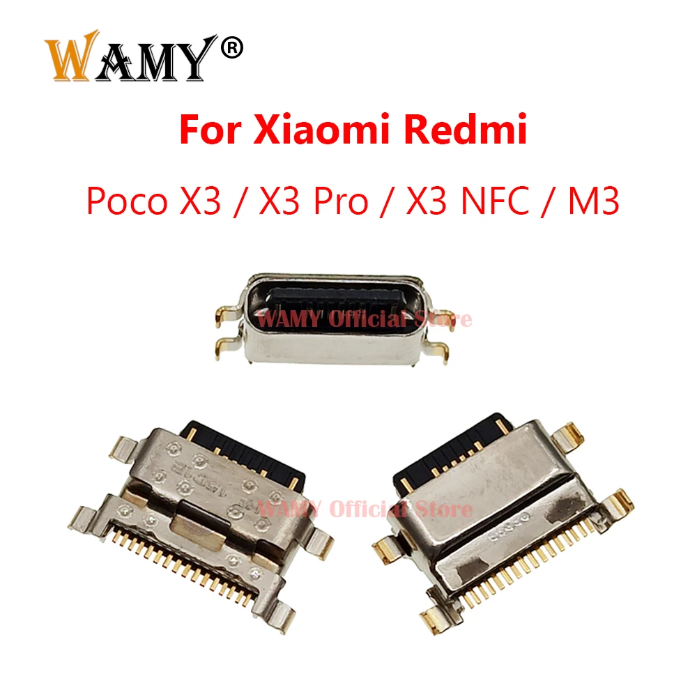 WAMY New USB Charging Port Connector Charge Jack Socket Plug Dock For Xiaomi Mi Poco X3 / X3 Pro / X3 NFC / M3