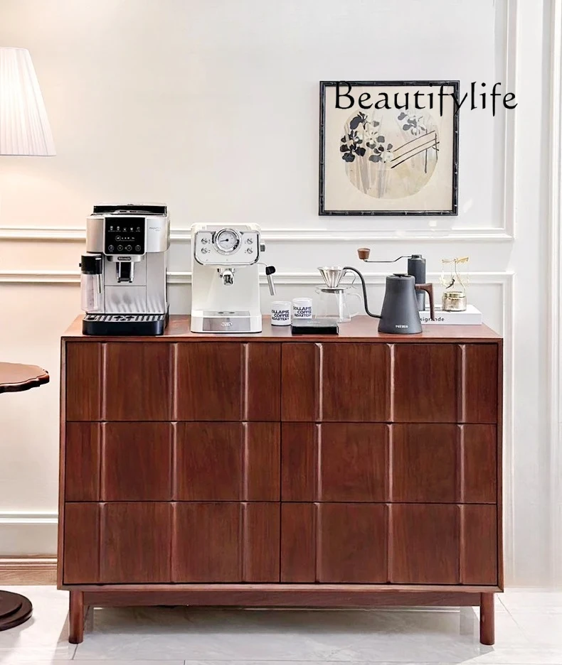 

Entrance cabinet antique large capacity solid wood storage foyer cabinet modern simple chest cabinet